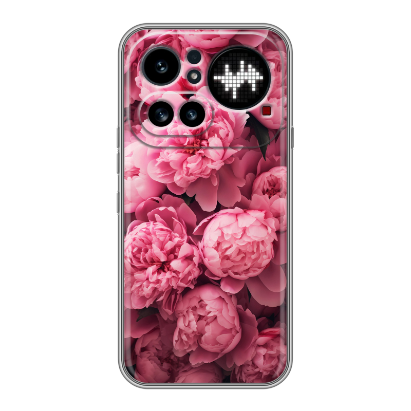 Силиконовый чехол на Nothing Phone (4a) Pro с принтом цветы пионы Силиконовый чехол на Nothing Phone (4a) Pro с принтом цветы пионы
