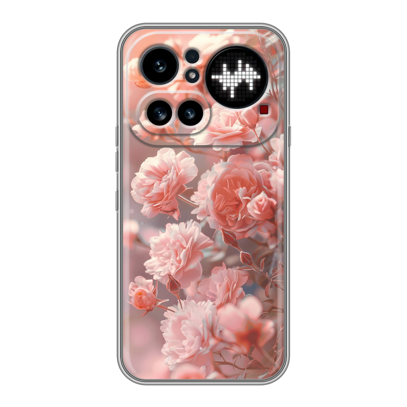 Силиконовый чехол на Nothing Phone (4a) Pro с принтом Розовые розы Силиконовый чехол на Nothing Phone (4a) Pro с принтом Розовые розы