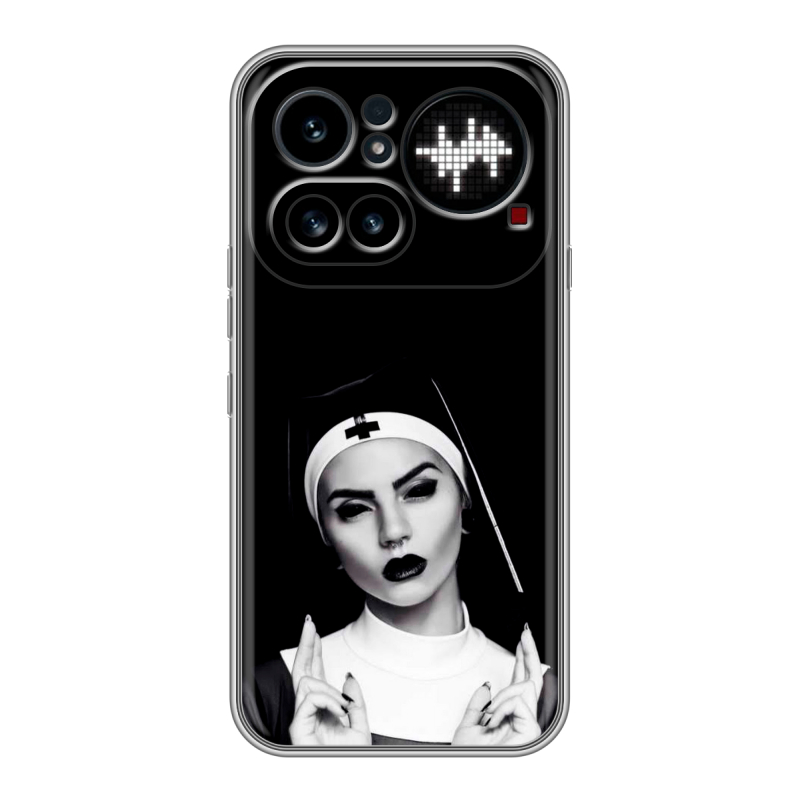 Силиконовый чехол на Nothing Phone (4a) Pro с принтом монашка Силиконовый чехол на Nothing Phone (4a) Pro с принтом монашка
