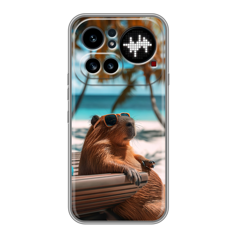 Силиконовый чехол на Nothing Phone (4a) Pro с принтом Капибара Силиконовый чехол на Nothing Phone (4a) Pro с принтом Капибара