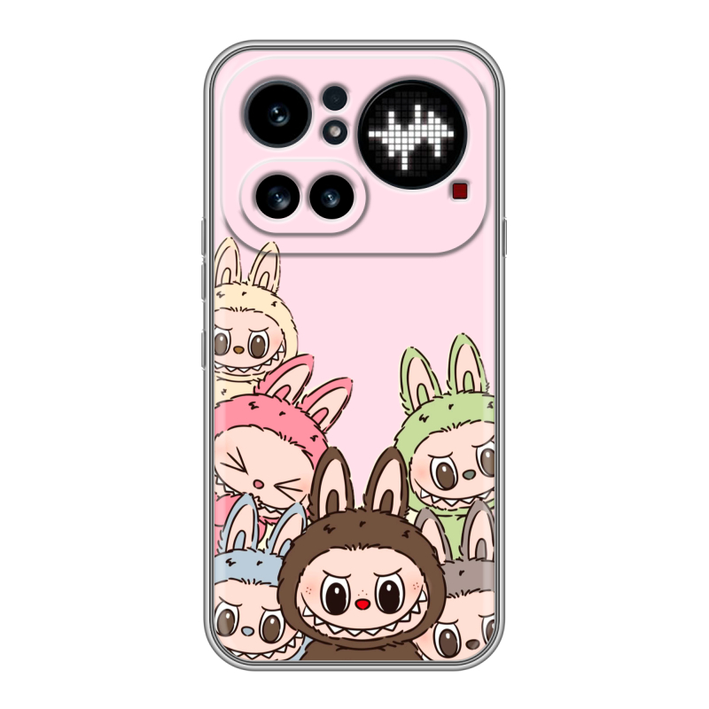 Силиконовый чехол на Nothing Phone (4a) Pro с принтом Лабубу Силиконовый чехол на Nothing Phone (4a) Pro с принтом Лабубу