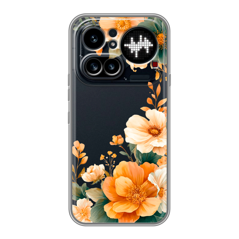 Силиконовый чехол на Nothing Phone (4a) Pro с принтом Цветы принт Силиконовый чехол на Nothing Phone (4a) Pro с принтом Цветы принт