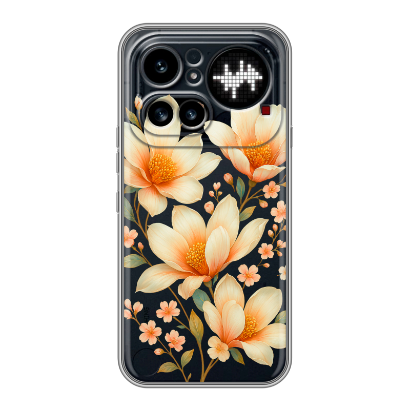 Силиконовый чехол на Nothing Phone (4a) Pro с принтом Цветы Силиконовый чехол на Nothing Phone (4a) Pro с принтом Цветы