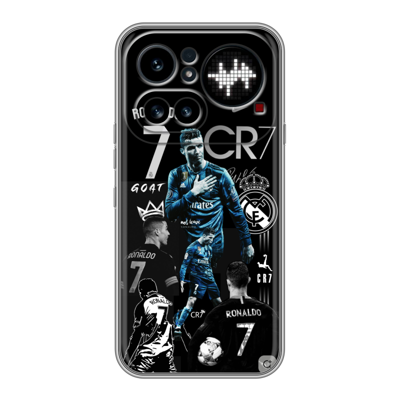 Силиконовый чехол на Nothing Phone (4a) Pro с принтом Реал Роналдо Силиконовый чехол на Nothing Phone (4a) Pro с принтом Реал Роналдо