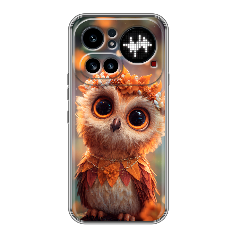 Силиконовый чехол на Nothing Phone (4a) Pro с принтом Милая сова Силиконовый чехол на Nothing Phone (4a) Pro с принтом Милая сова