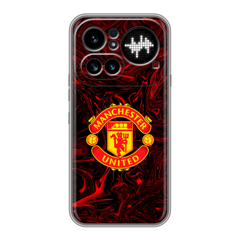 Силиконовый чехол на Nothing Phone (4a) Pro с принтом Manchester United Силиконовый чехол на Nothing Phone (4a) Pro с принтом Manchester United