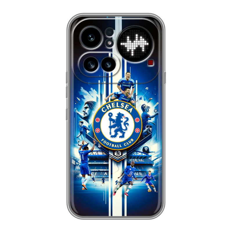 Силиконовый чехол на Nothing Phone (4a) Pro с принтом Chelsea Челси Силиконовый чехол на Nothing Phone (4a) Pro с принтом Chelsea Челси