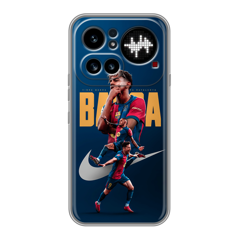 Силиконовый чехол на Nothing Phone (4a) Pro с принтом Барселона Barca Yamal Силиконовый чехол на Nothing Phone (4a) Pro с принтом Барселона Barca Yamal