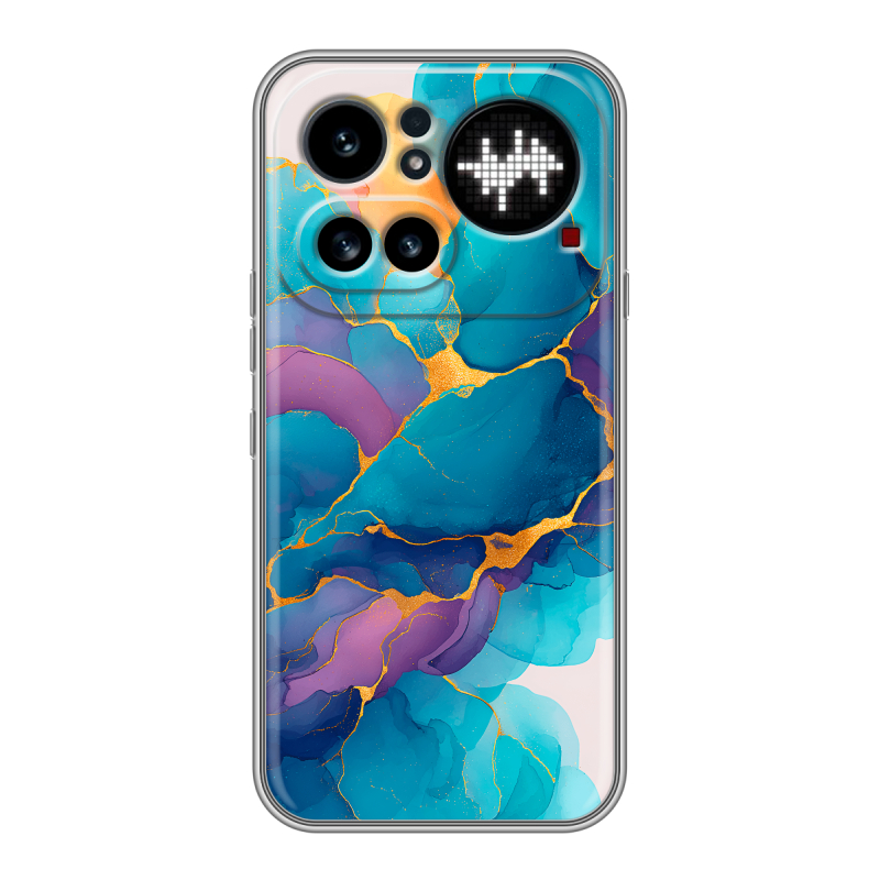 Силиконовый чехол на Nothing Phone (4a) Pro с принтом Мрамор блестки Силиконовый чехол на Nothing Phone (4a) Pro с принтом Мрамор блестки