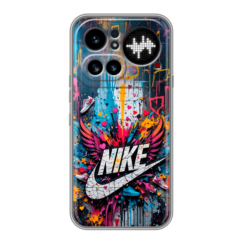 Силиконовый чехол на Nothing Phone (4a) Pro с принтом Nike Найк Силиконовый чехол на Nothing Phone (4a) Pro с принтом Nike Найк
