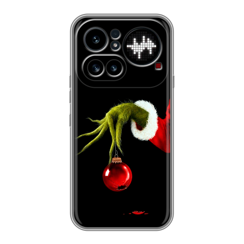Силиконовый чехол на Nothing Phone (4a) Pro с принтом Новый год Гринч Силиконовый чехол на Nothing Phone (4a) Pro с принтом Новый год Гринч