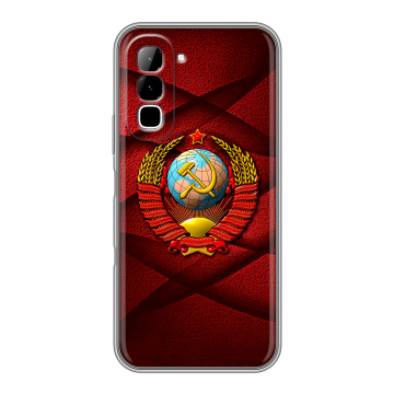 Силиконовый чехол на Infinix Hot 70 с принтом Герб СССР