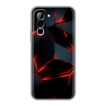Силиконовый чехол на Infinix Hot 70 с принтом Яркие абстракции