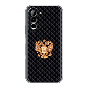 Силиконовый чехол на Infinix Hot 70 с принтом Герб России принт Силиконовый чехол на Infinix Hot 70 с принтом Герб России принт