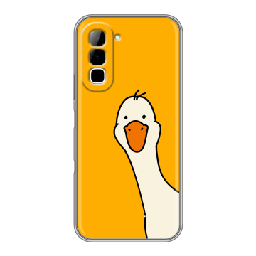 Силиконовый чехол на Infinix Hot 70 с принтом Утка Силиконовый чехол на Infinix Hot 70 с принтом Утка