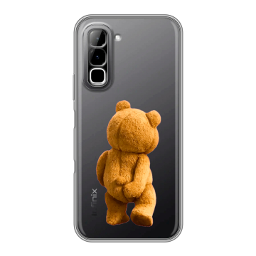 Силиконовый чехол на Infinix Hot 70 с принтом Медведь Силиконовый чехол на Infinix Hot 70 с принтом Медведь