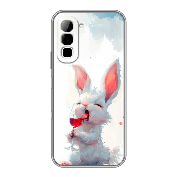 Силиконовый чехол на Infinix Hot 70 с принтом кролик зайчик Силиконовый чехол на Infinix Hot 70 с принтом кролик зайчик