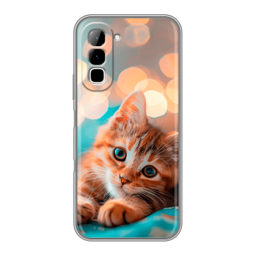 Силиконовый чехол на Infinix Hot 70 с принтом котик Силиконовый чехол на Infinix Hot 70 с принтом котик