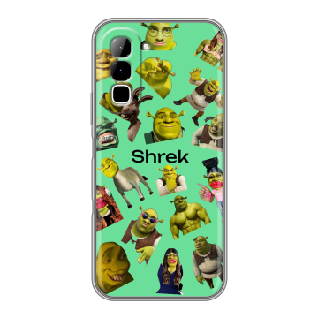 Силиконовый чехол на Infinix Hot 70 с принтом Шрек Shrek