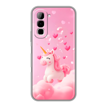 Силиконовый чехол на Infinix Hot 70 с принтом Единорог Силиконовый чехол на Infinix Hot 70 с принтом Единорог