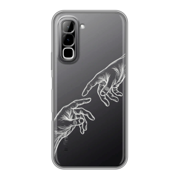 Силиконовый чехол на Infinix Hot 70 с принтом Сотворение мира