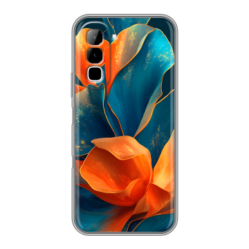 Силиконовый чехол на Infinix Hot 70 с принтом Цветы