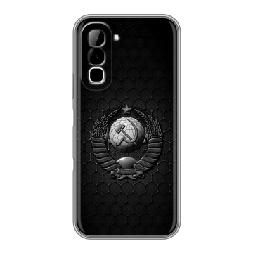 Силиконовый чехол на Infinix Hot 70 с принтом Герб Флаг СССР Силиконовый чехол на Infinix Hot 70 с принтом Герб Флаг СССР