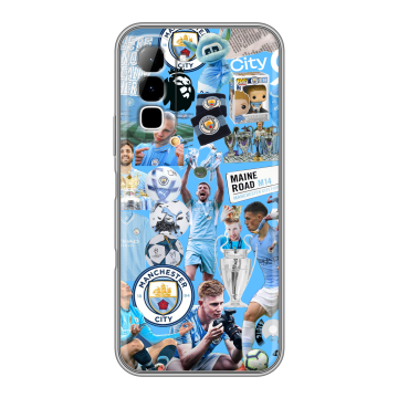 Силиконовый чехол на Infinix Hot 70 с принтом Man City Манчестер Сити