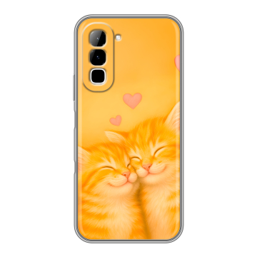 Силиконовый чехол на Infinix Hot 70 с принтом Милые котята Силиконовый чехол на Infinix Hot 70 с принтом Милые котята