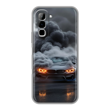 Силиконовый чехол на Infinix Hot 70 с принтом BMW БМВ