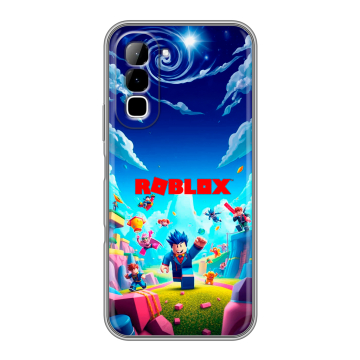Силиконовый чехол на Infinix Hot 70 с принтом Roblox Роблокс Силиконовый чехол на Infinix Hot 70 с принтом Roblox Роблокс