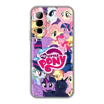 Силиконовый чехол на Infinix Hot 70 с принтом My little pony Дружба чудо