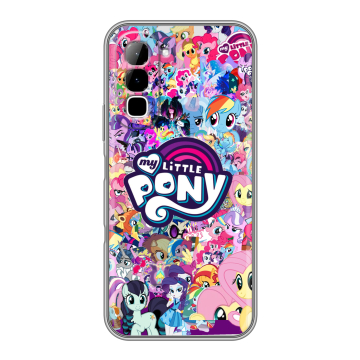 Силиконовый чехол на Infinix Hot 70 с принтом My little pony Дружба чудо Силиконовый чехол на Infinix Hot 70 с принтом My little pony Дружба чудо