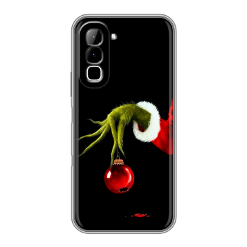 Силиконовый чехол на Infinix Hot 70 с принтом Новый год Гринч