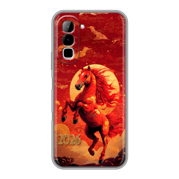 Силиконовый чехол на Infinix Hot 70 с принтом Новый год