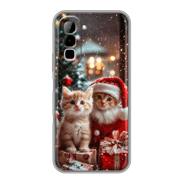 Силиконовый чехол на Infinix Hot 70 с принтом Новый год