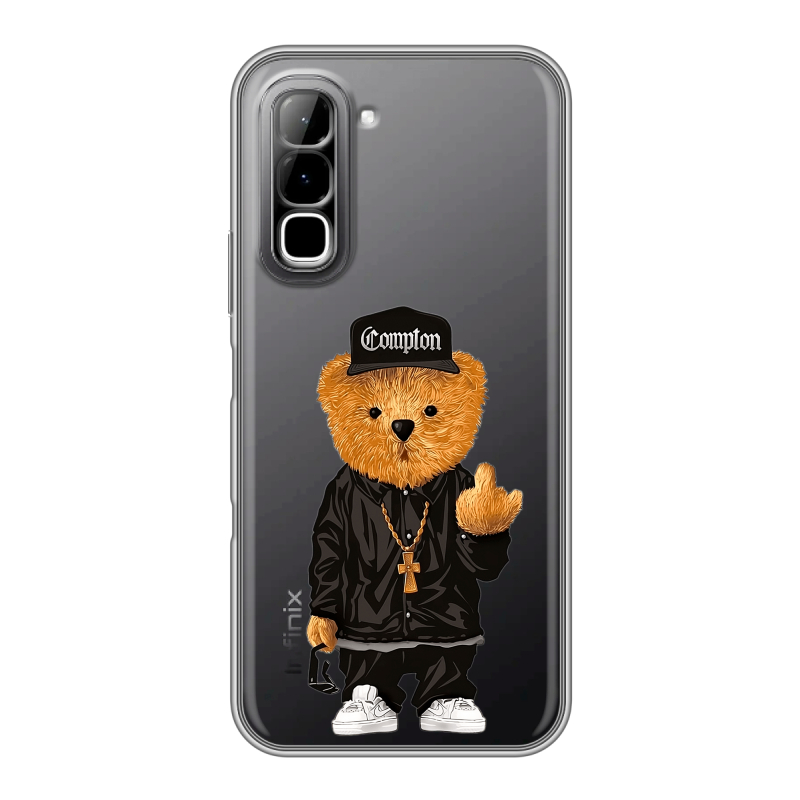 Силиконовый чехол на Infinix Hot 70 с принтом Мишка Силиконовый чехол на Infinix Hot 70 с принтом Мишка