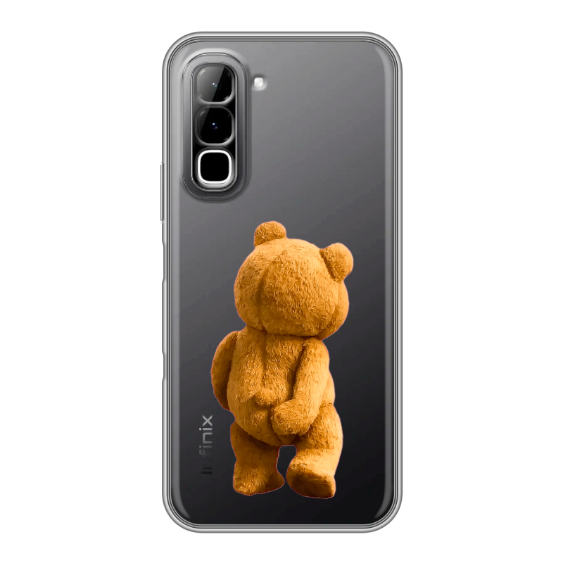 Силиконовый чехол на Infinix Hot 70 с принтом Медведь Силиконовый чехол на Infinix Hot 70 с принтом Медведь