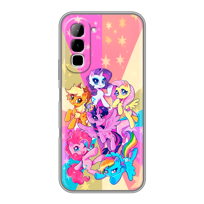 Силиконовый чехол на Infinix Hot 70 с принтом My little pony Дружба чудо Силиконовый чехол на Infinix Hot 70 с принтом My little pony Дружба чудо