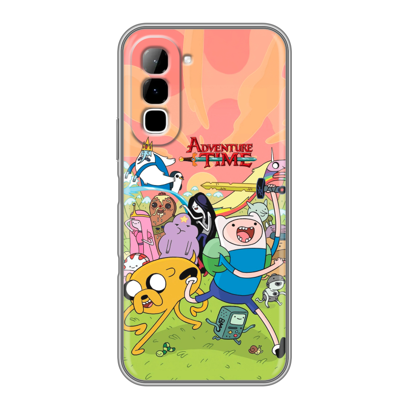 Силиконовый чехол на Infinix Hot 70 с принтом Adventure time Время приключений Силиконовый чехол на Infinix Hot 70 с принтом Adventure time Время приключений