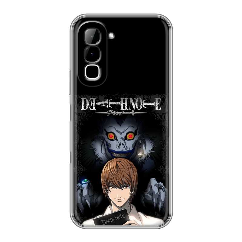 Силиконовый чехол на Infinix Hot 70 с принтом Death note Тетрадь смерти Силиконовый чехол на Infinix Hot 70 с принтом Death note Тетрадь смерти
