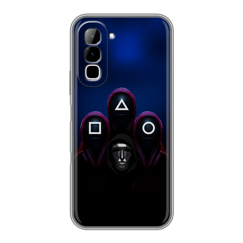 Силиконовый чехол на Infinix Hot 70 с принтом Игра Кальмара Силиконовый чехол на Infinix Hot 70 с принтом Игра Кальмара