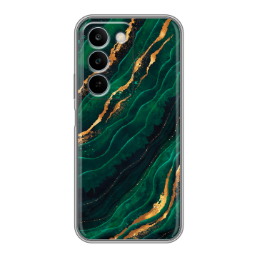 Силиконовый чехол на Realme C83 с принтом Мрамор зеленое золото Силиконовый чехол на Realme C83 с принтом Мрамор зеленое золото