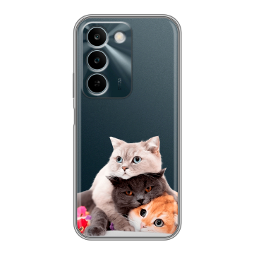 Силиконовый чехол на Realme C83 с принтом Кошки Силиконовый чехол на Realme C83 с принтом Кошки