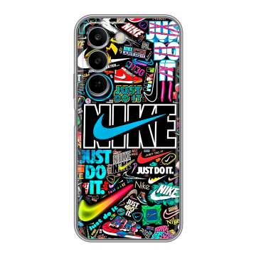 Силиконовый чехол на Realme C83 с принтом найк nike черный Силиконовый чехол на Realme C83 с принтом найк nike черный