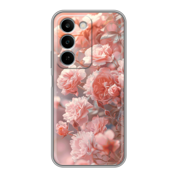 Силиконовый чехол на Realme C83 с принтом Розовые розы
