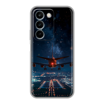 Силиконовый чехол на Realme C83 с принтом самолет