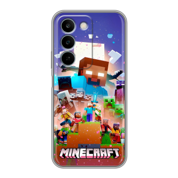 Силиконовый чехол на Realme C83 с принтом Майнкрафт Minecraft Силиконовый чехол на Realme C83 с принтом Майнкрафт Minecraft