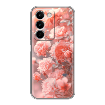 Силиконовый чехол на Realme C83 с принтом Розы цветы