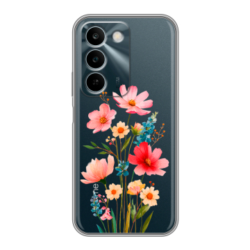 Силиконовый чехол на Realme C83 с принтом Цветы Силиконовый чехол на Realme C83 с принтом Цветы